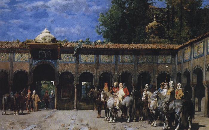 Alberto Pasini Cavalieri Circassi. oil painting image